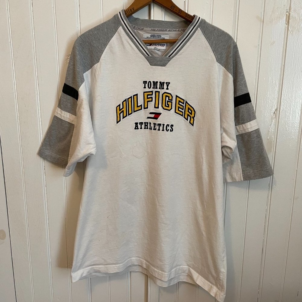 Vintage Y2K Tommy Hilfiger Athletics Shirt Mens Size Large
